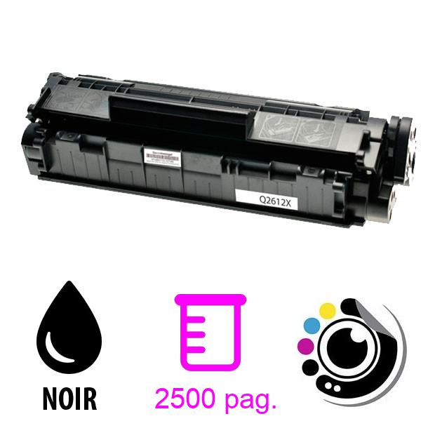 Toner compatible HP Q2612X / 12X Noir