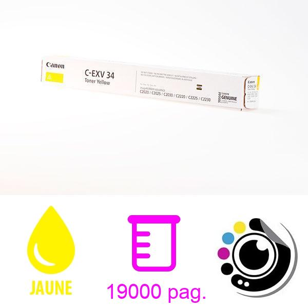 Toner Original Canon C-EXV34 Jaune 3785B002