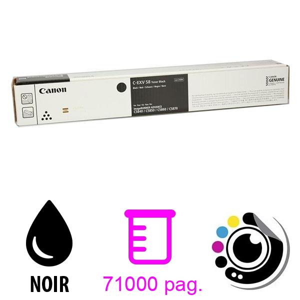 Toner Original Canon C-EXV58 Noir 3763C002