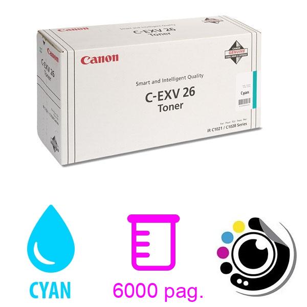 Toner Original Canon CEXV26 Cyan 1659B006