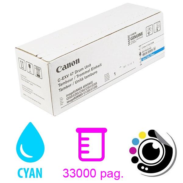 Tambour Original Canon C-EXV47 Cyan 8521B002