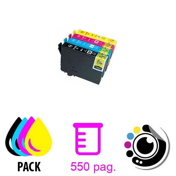 Pack de 4 Cartouches d Encre Compatibles Epson 502XL pour Imprimantes XP et WF