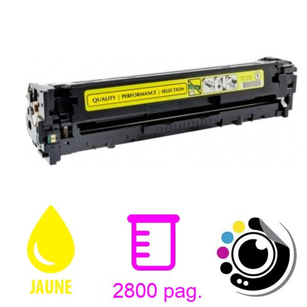 Toner compatible HP CC532A / CE412A / CF382A Jaune / /Canon 718