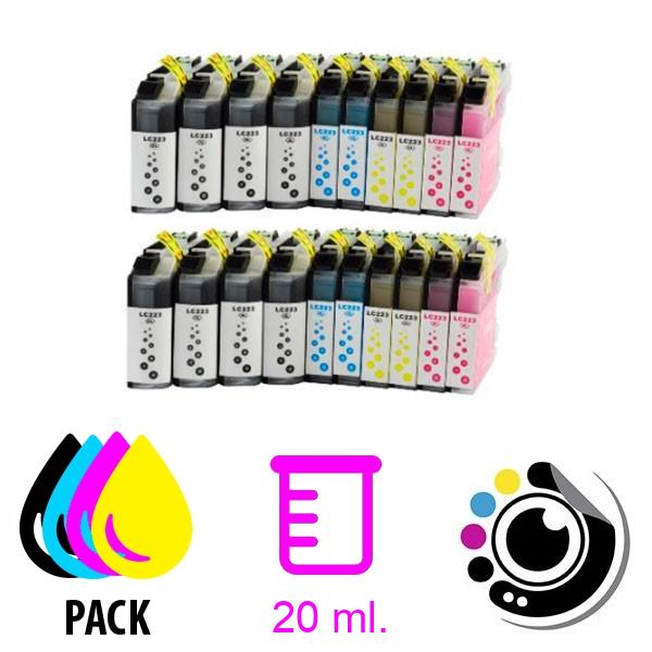 Cartouche Compatible Pack 20 Brother LC223 V3 Pack 20 Unités