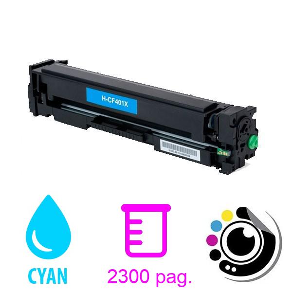 Toner compatible HP CF401X / CF401A Cyan 201X / 201A