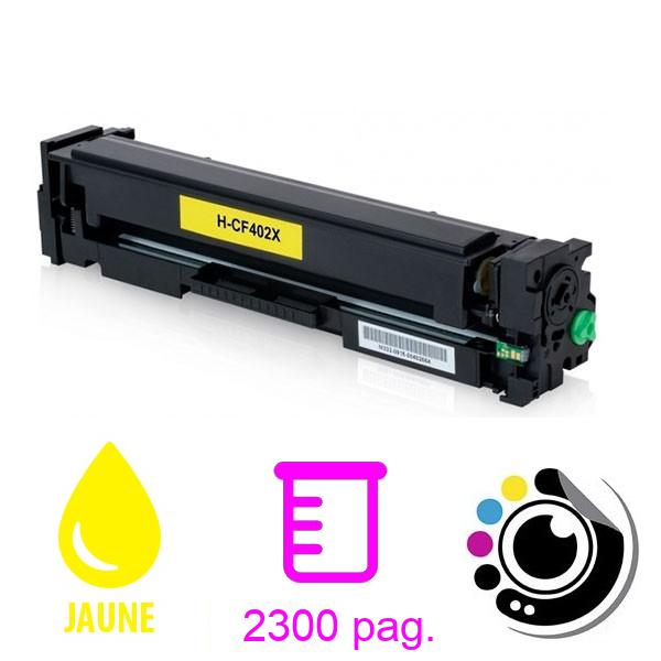 Toner compatible HP CF402X / CF402A Jaune 201X / 201A