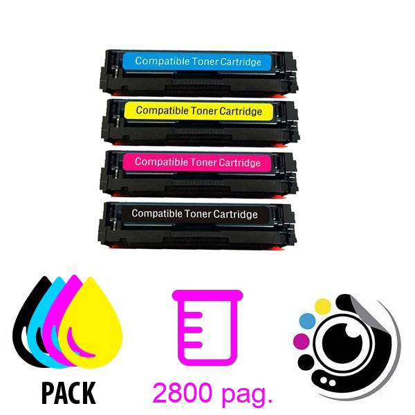 Pack de 4 Toners Compatibles 201X - CF400X / CF401X / CF402X / CF403X