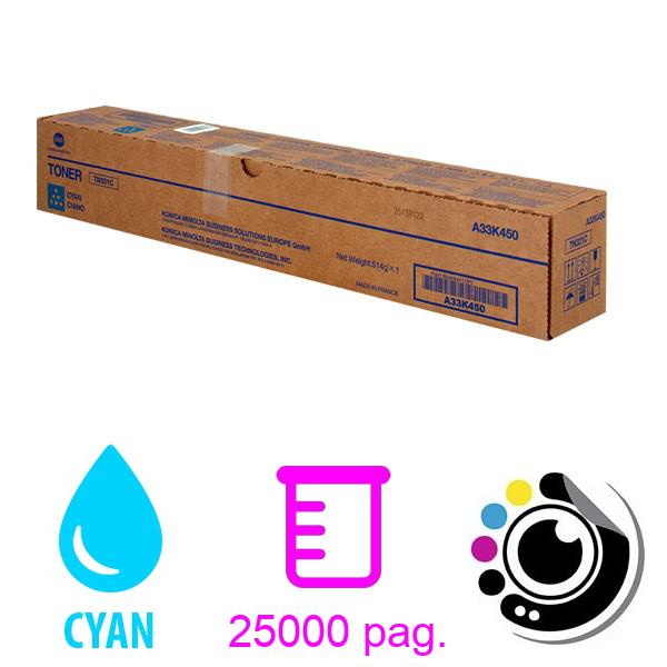 Toner Original TN-321 Konica Minolta C224 / C284 / C364 Cyan A33K450