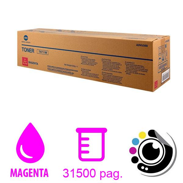Toner Original TN711 / TN711 Konica C654 / C754 Magenta A3VU350