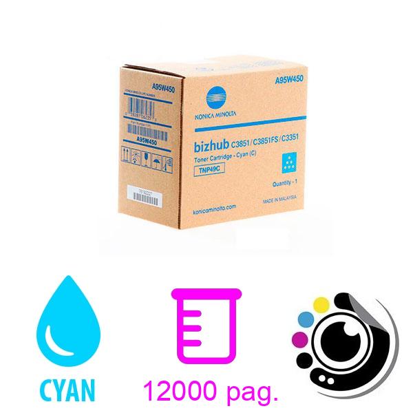Toner Original Konica Minolta TNP-49 Cyan A95W450