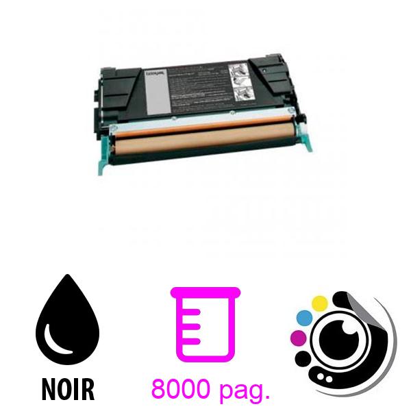 Toner compatible Lexmark C734 / C736 / X738 Noir C734A1KG