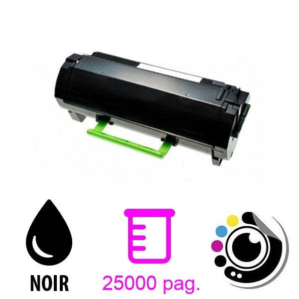 Toner compatible Lexmark MS521 | MS621 | MS622 | MX521 | MX522 | MX622 Noir 56F2U00 25K
