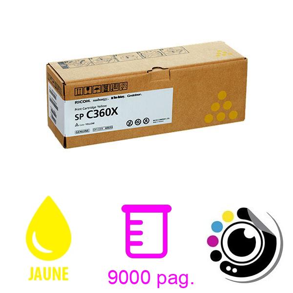 Toner Original Ricoh SP-C360X Jaune 408253