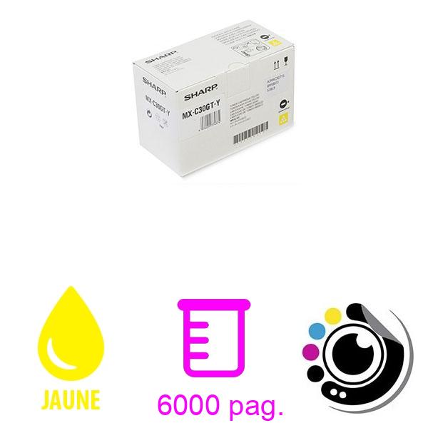 Toner Jaune d origine Sharp MX-C30GTY
